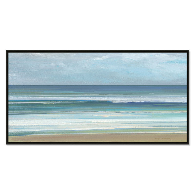 «Gentle Waves I» par Sally Swatland, Espresso, H 25,5 po x l 49,5 po