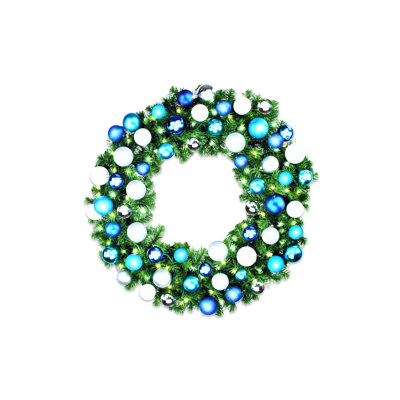 Faux Lighted Pine 60'' Wreath