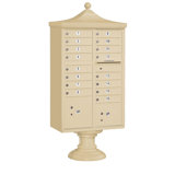 Regency 16 Door Front Load 4C Horizontal Cluster Box Unit with 2 Parcel Lockers
