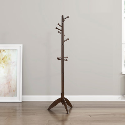 Solid Wood Coat Rack With 11 Hooks, Perfect For Organized Entryways And Hallways