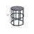 Side Table with Powder Coated Iron Frame
