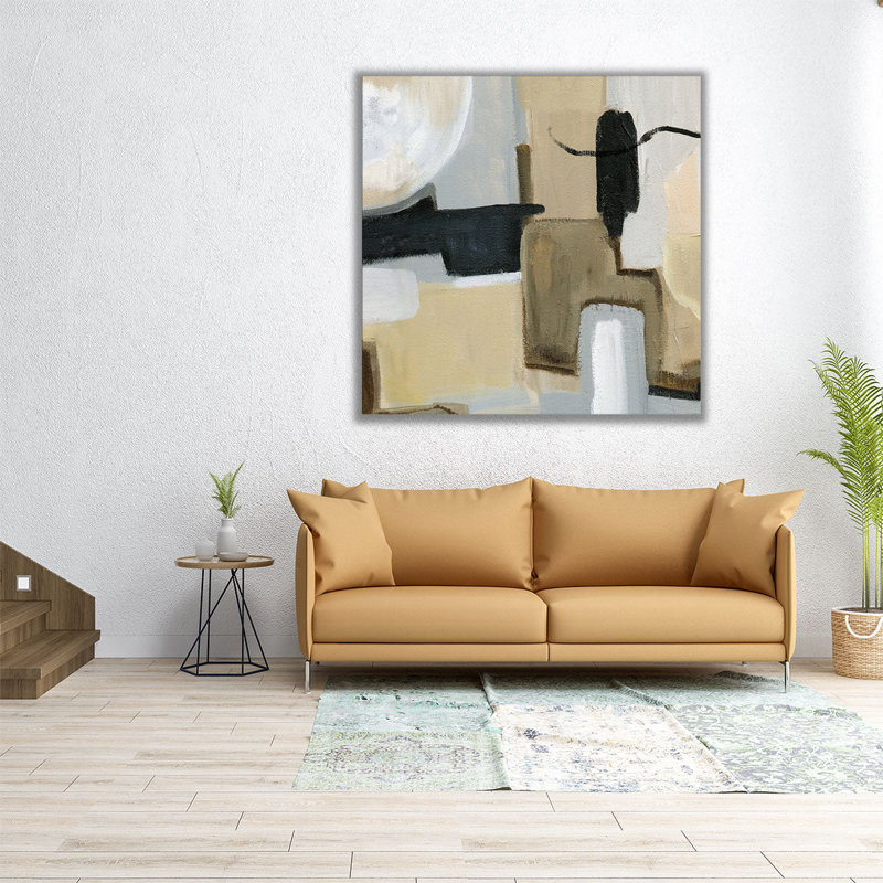 Earthy Abstract I - reproduction d'art sur toile, H 24 po x l 24 po