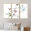 «Blue and Pink Wildflowers I», ensemble d'art mural sur toile encadré traditionnel de 3-738536466-738536465