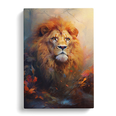 Lion Romanticism - Wrapped Canvas Print