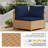 Briara 8 - Person Modular Patio Conversation Sets with Cushions-1935883237