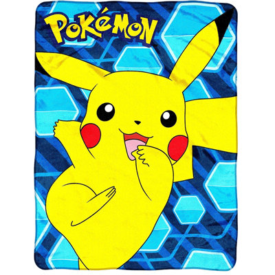 Glitch Pikachu Micro Raschel Throw Blanket - Cozy 46x60 Pokémon Design