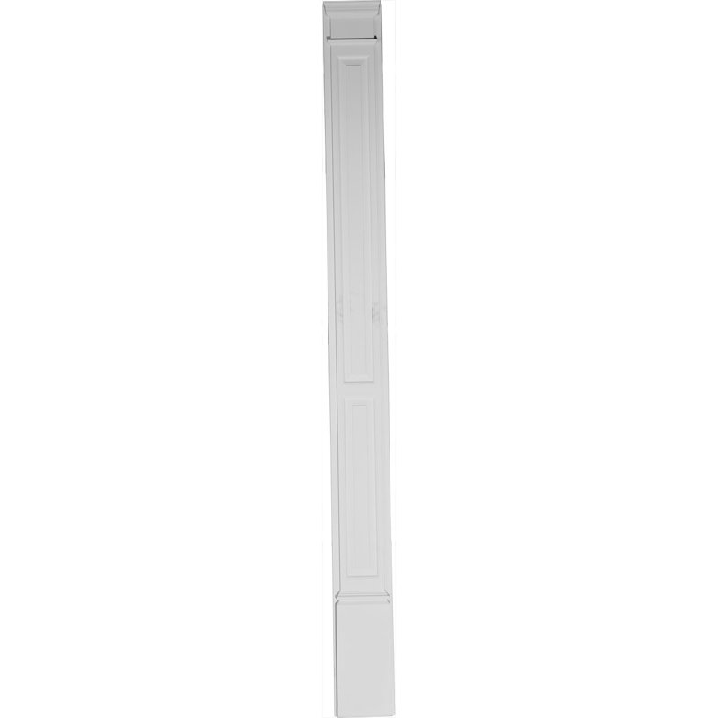 Endurathane Double Raised Pilaster 8"W x 96"H x 2 3/4"P with 14 1/4" Attached Plinth, Sold Per Pair