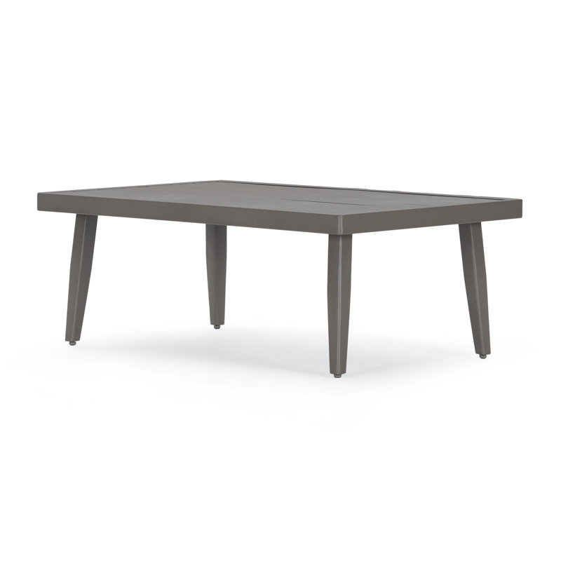 Portofino Affinity 4 Piece Sunbrella Outdoor Patio Loveseat Group - Newport Blue, Gray Frame/Gray Cushion                 