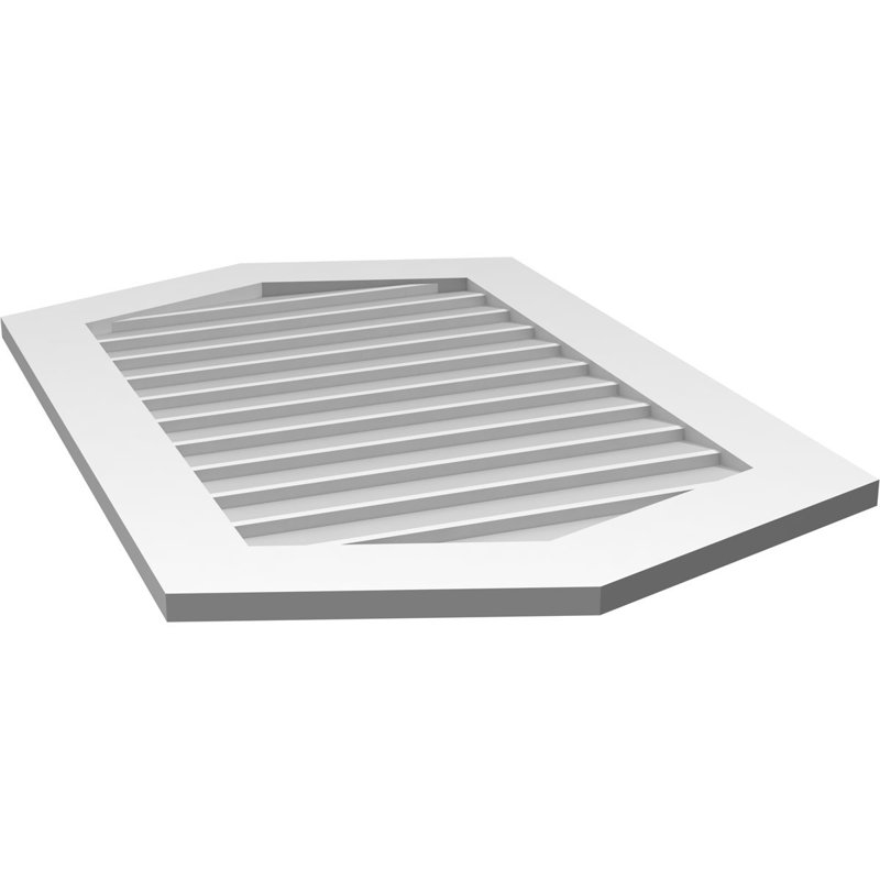 Ventilé vertical à pignon vertical 4/12 po, H 40 po x l 26 po x P 1 po