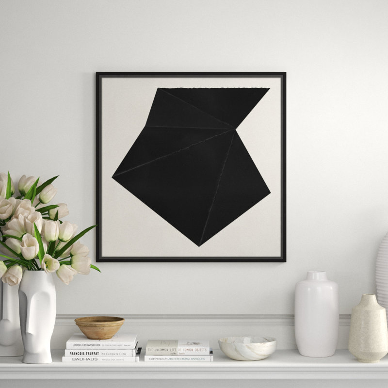 Origami 2' Framed Graphic Art Print on Glass