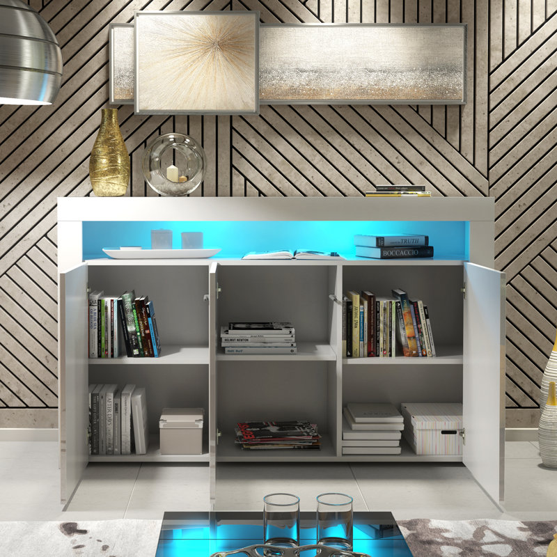 Argyro 393.7cm Sideboard, White