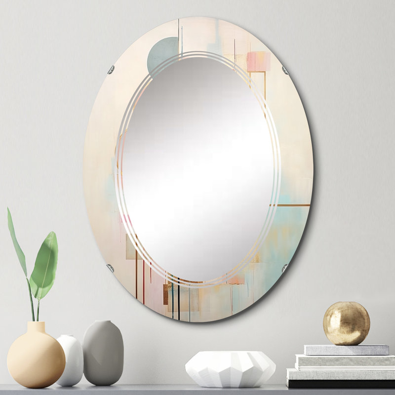 Beckersfield - Miroir mural moderne ovale, 30 po x 20 po