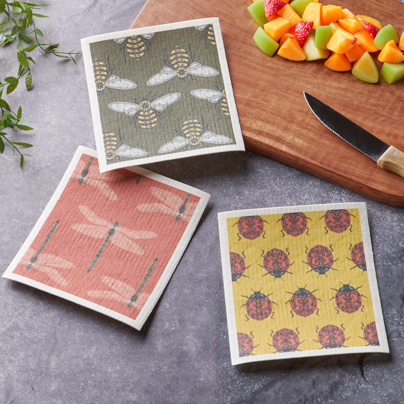  Garden Bug Swedish Dishcloth Set