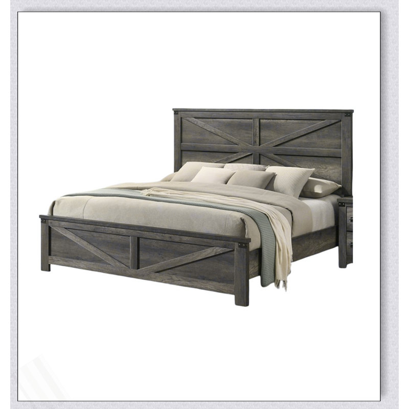 Tête de lit design rustique gris 1Pc, Grand lit