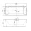 Aliza 1755mm x 750mm Soaking Acrylic Bathtub