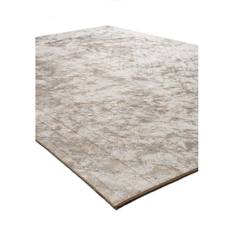 Amreece Rectangle Striped Cotton and Viscose Indoor / Outdoor Area Rug, Rectangle 240 x 300cm