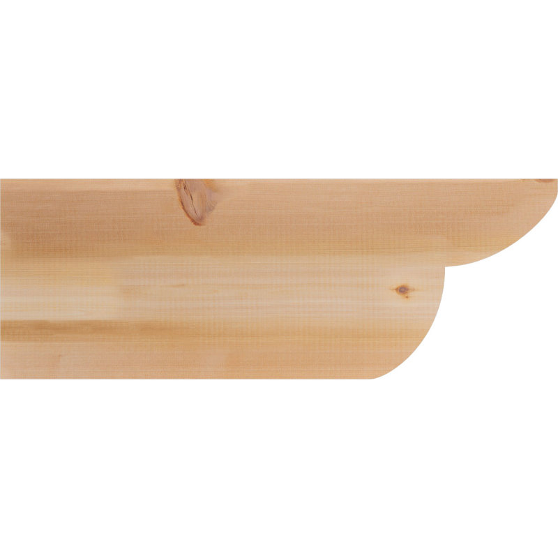 Queue de chevron lisse Crestline, Cèdre rouge de l'Ouest, H 12 po x l 32 po x P 3,5 po