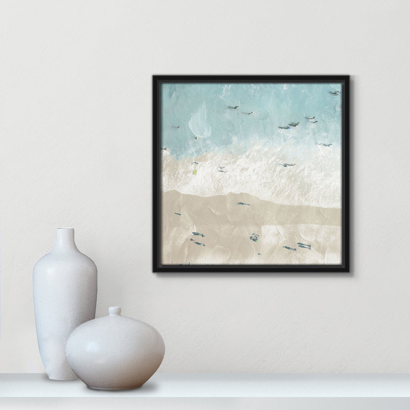 «Lay Out On The Beach II» par Milli Villa, Noir, H 13,5 po x l 13,5 po