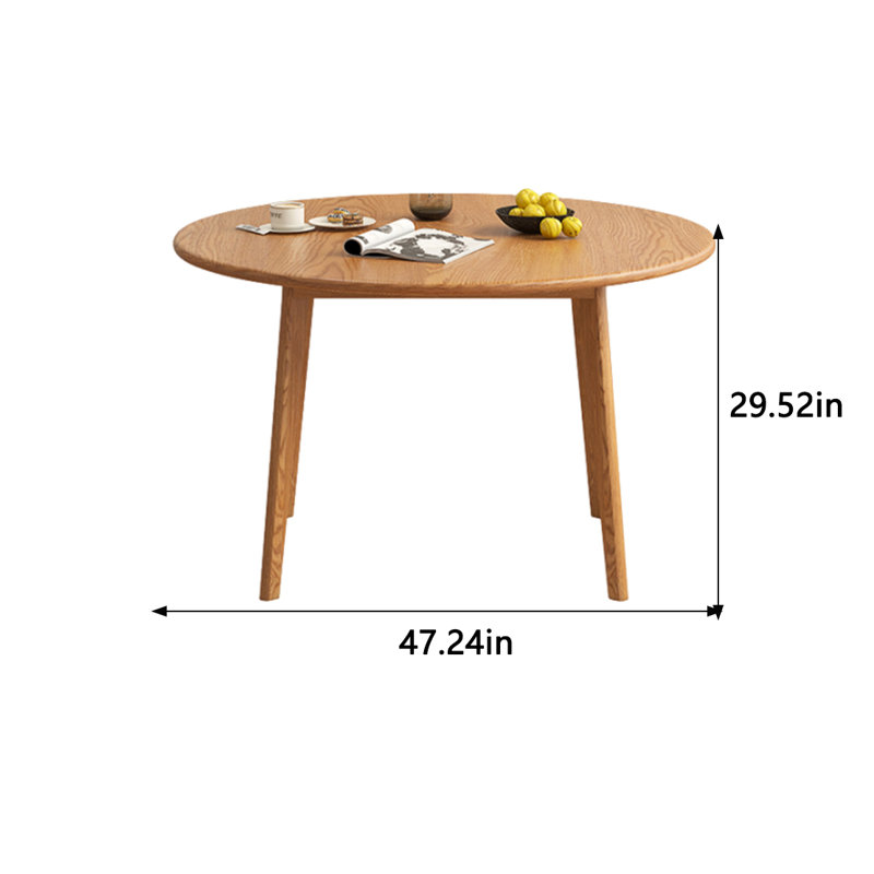 Table de salle à manger Mialuna, H 29,52 po x L 47,24 po x l 47,24 po