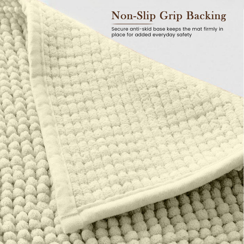 Taigen Non-Slip Indoor Door Mat, Cream, 40x60cm