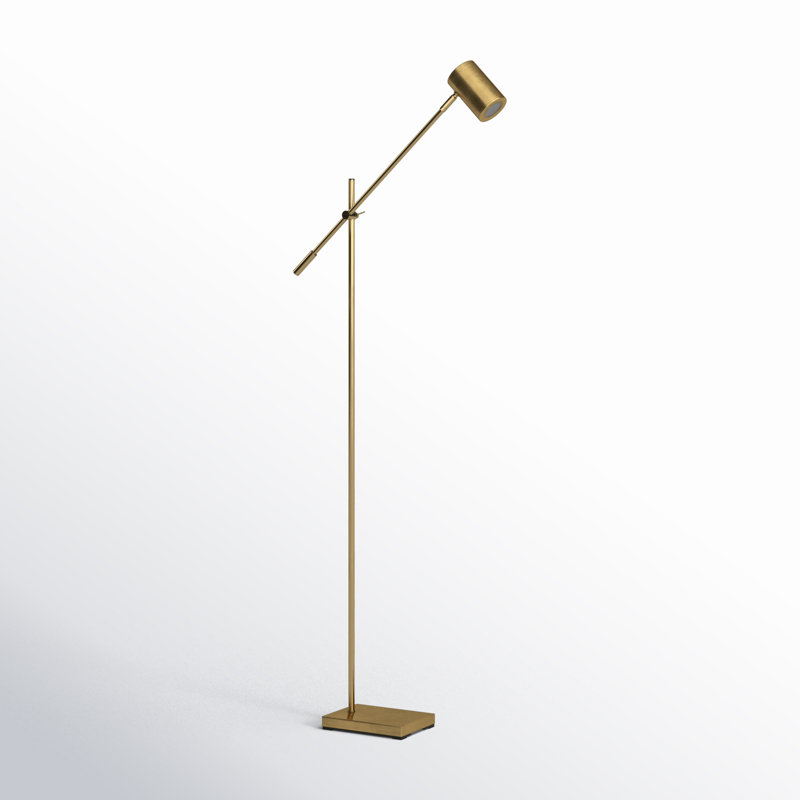 Inge 63'' Antique Brass Adjustable Metal Floor Lamp