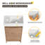 Meuble-lavabo autoportant simple 16 po avec comptoir en céramique Haefele, meuble-lavabo sur pied avec 1 porte et 1 tablette réglable