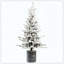 Arbre de Noël floqué avec base en pot - 30 lumières à DEL blanc chaud, 189 pointes, branches en PE + PVC avec 3 pommes de pin - petit arbre de fêtes pré-éclairé pour la table, le vestibule ou la décoration intérieure-1989644858