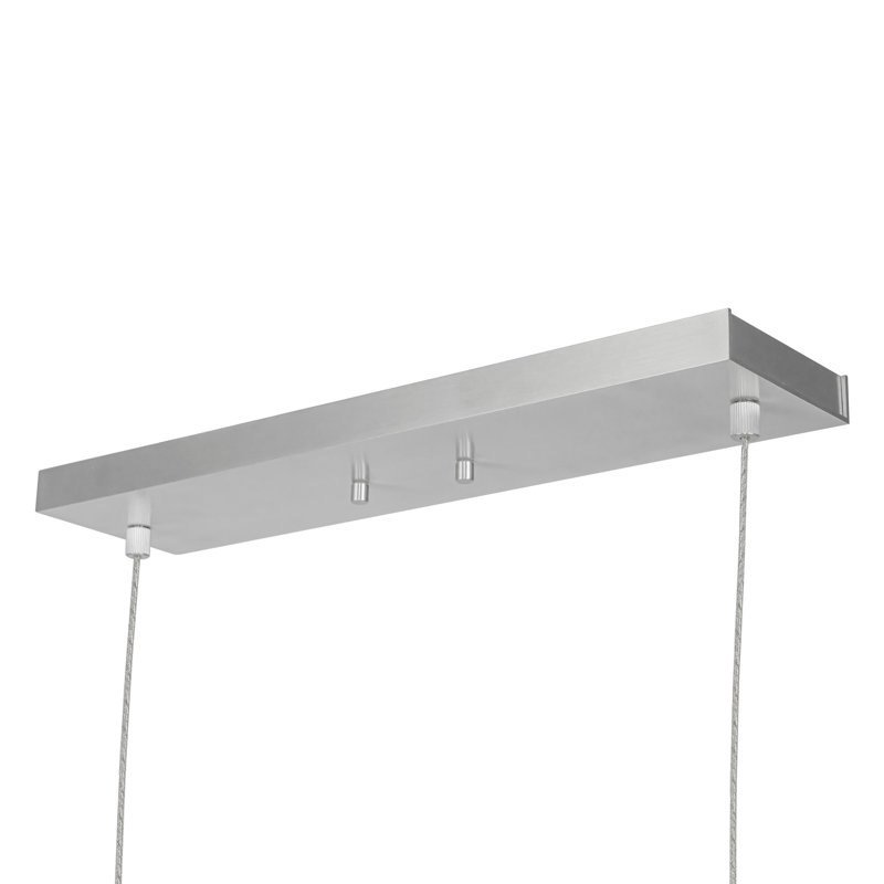 Vega 1 - Light LED Pendant, Brushed Nickel, 122.5" H x 45" W x 1.5" D
