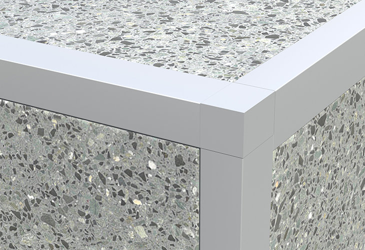 Tile Caps Kitchen Cezar Square End Cap For Aluminum Tile Glazing, 5/16