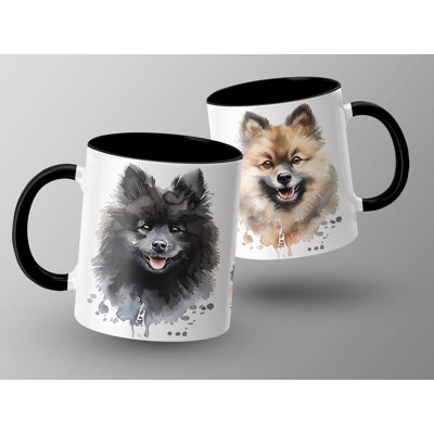 Pomeranian Dogs Watercolor Design 11oz Coffee Mug
