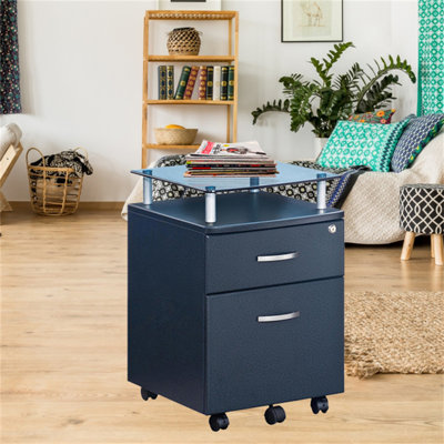16'' Wide 2 -Drawer Mobile File Cabinet