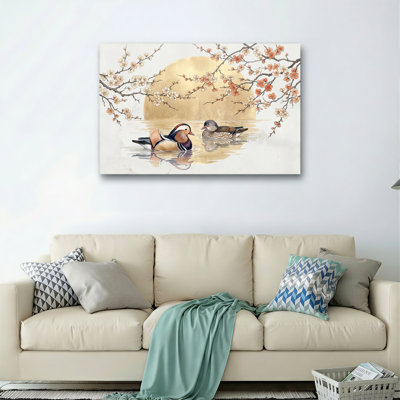 Ensemble de 1 tableau sur toile « Fleurs de canard »