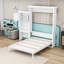 Lit escamotable en bois avec tablettes-163724373