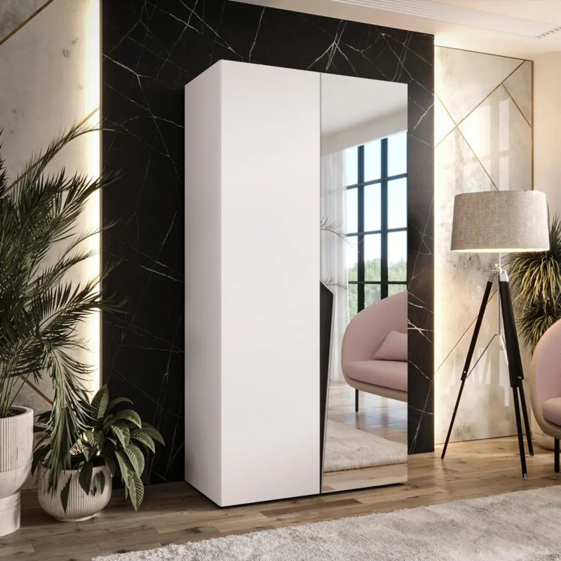 Manufactured Wood Wardrobe, White