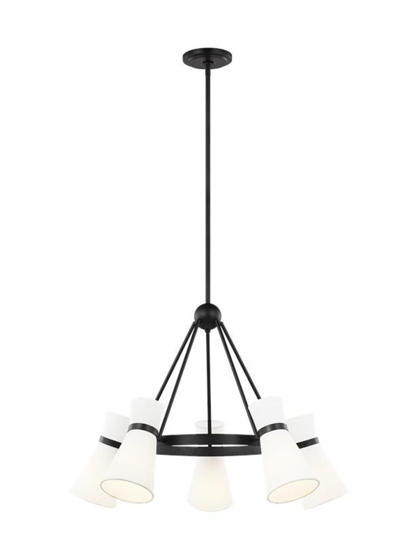 Lustre à 5 lumières Ayyaan, Nuit noire, non