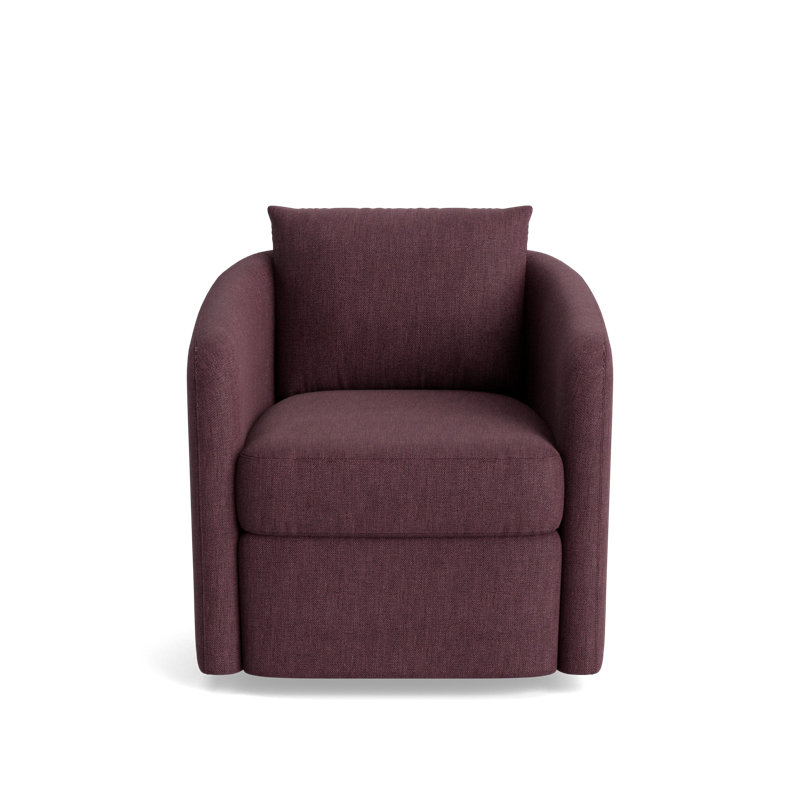 Astrid Swivel Chair, Performance Weave - Aubergine
