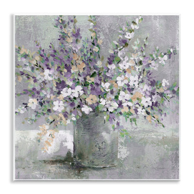 Blossoming Aster Flower Bouquet Wall Plaque Art by Carol Robinson