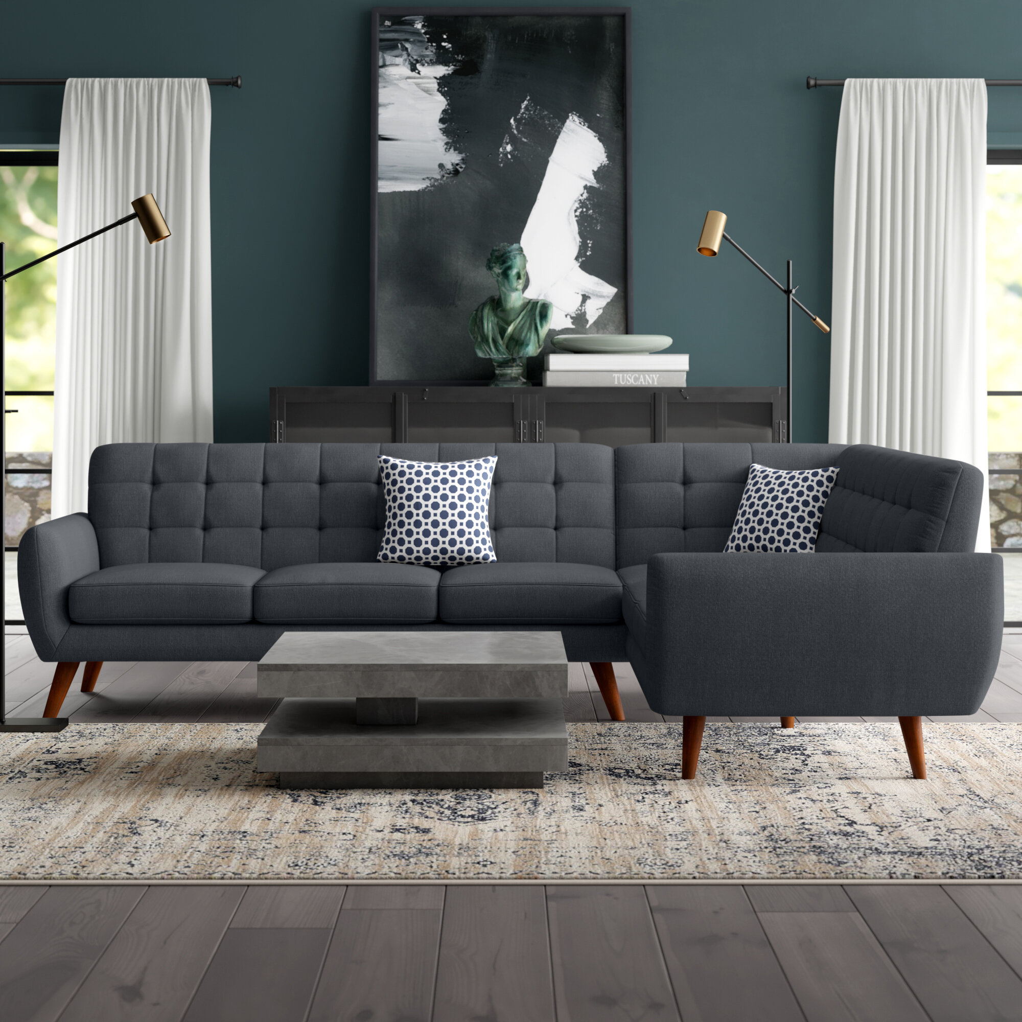 Wayfair right outlet facing sectional