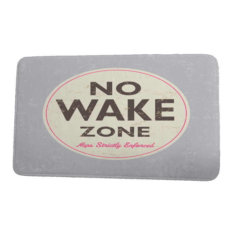 Tapis de bain « Nap Zone » Lepore, l 17 po x L 24 po, Gris