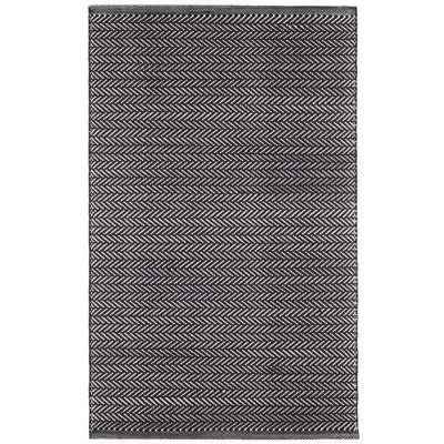 Herringbone Pearl Grey/White Handwoven Indoor/Outdoor Rug