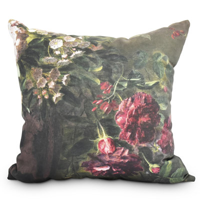 Fickle Florals Floral Outdoor Reversible Throw Pillow
