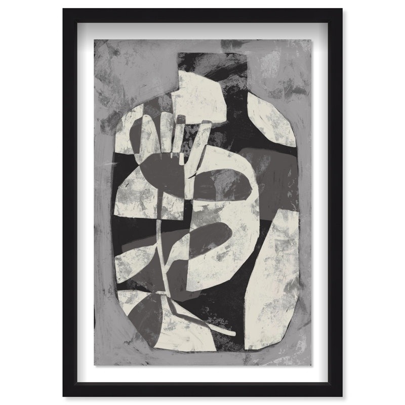Minimalist Vase Print by Oliver Gal, 37.5"H x 25.5"W, Black Shadowbox