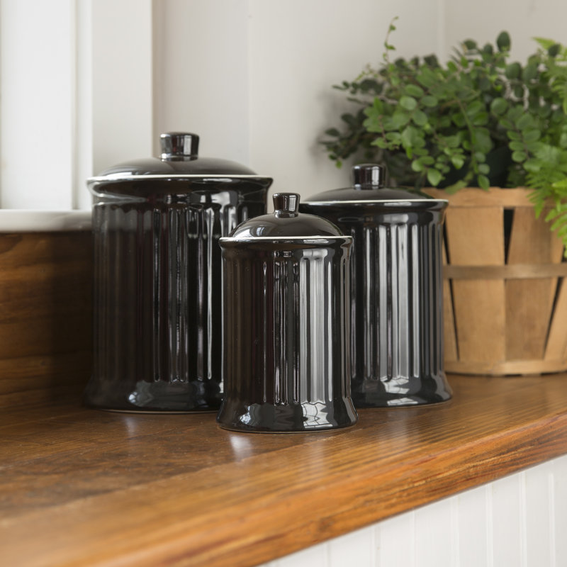 Ensemble de 3 pots Simsbury, Noir