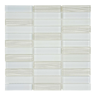 1" x 4" Glass Mosaic Wall Tile