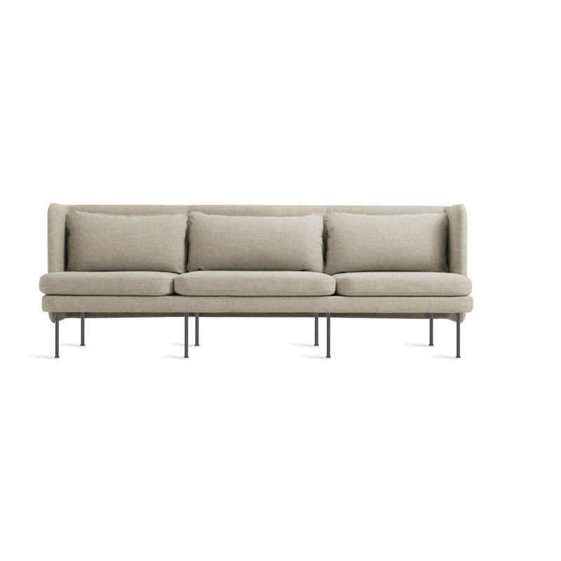 Bloke Sofa, Tait Stone Textured Basketweave, 34" H x 95" W x 32" D, Slate
