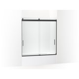Levity 59.63" H Bypass Semi-Frameless Tub Door with CleanCoat® Technology