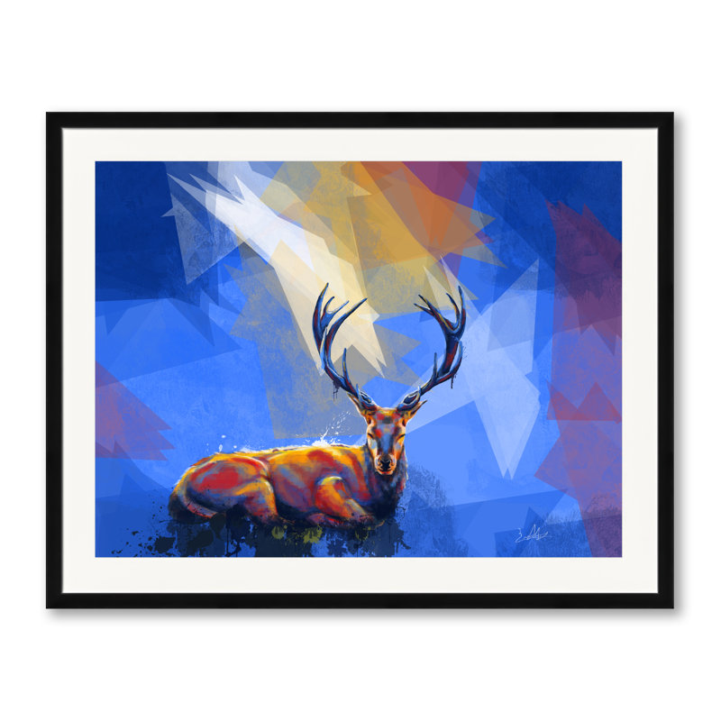 Meadow Trance, Deer Print by Flo Meylan, 25.2" H x 31.2" W, 24" H x 30" W