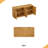 59-Inch Modern Wavy Sideboard, Curved Contour Design Storage Cabinet, 4-Door Cabinet With Storage Function