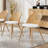 Upholstered Seat Dining Chair With Rattan Back(Set Of 2)-1685241601