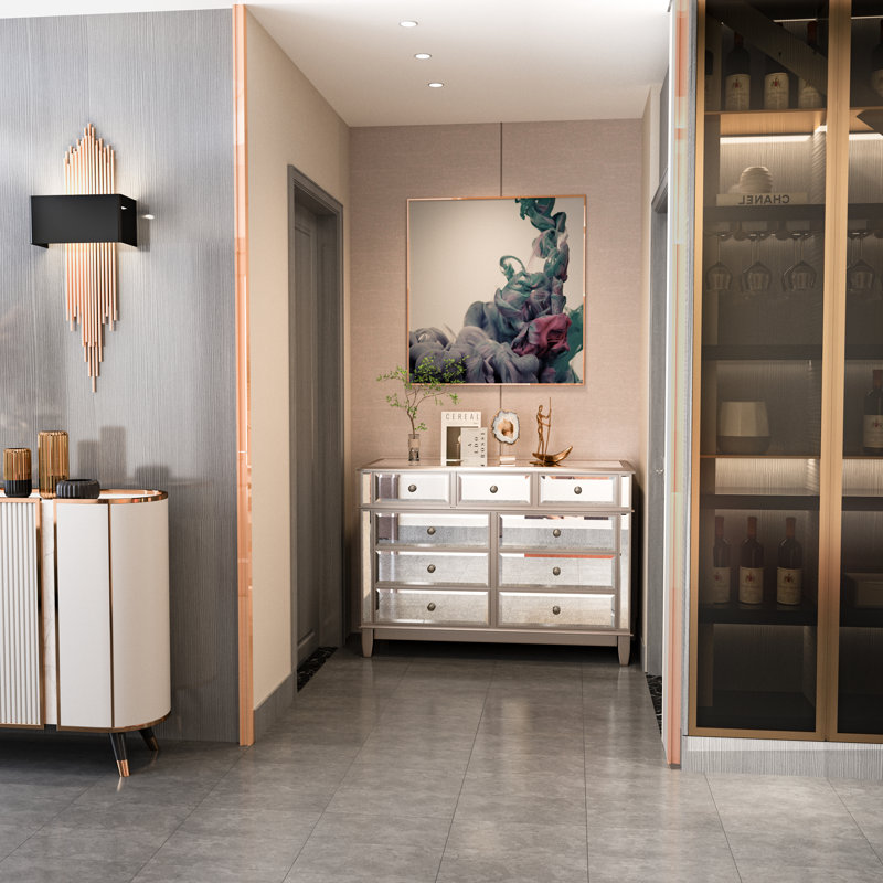 Dalesha 9-Drawer 51.3" W Mirrored Dresser